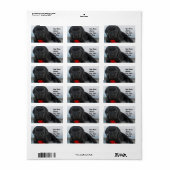 Labrador puppy adresetiketten etiket (Full Sheet)