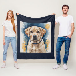 Labrador Puppy Fleece Deken