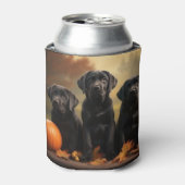 Labrador Puppy Herfst Delight Pompoen Blikjeskoeler (Blikje Voorkant)