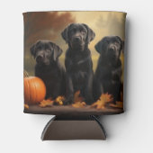 Labrador Puppy Herfst Delight Pompoen Blikjeskoeler (Voorkant)