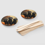 Labrador Puppy Herfst Delight Pompoen Handwaaier (Niet-gemonteerd)