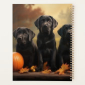 Labrador Puppy Herfst Delight Pompoen Planner (Achterkant)