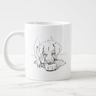 Labrador Puppy Koffiemok, Dog Mom Kunst Extra Grote Beker