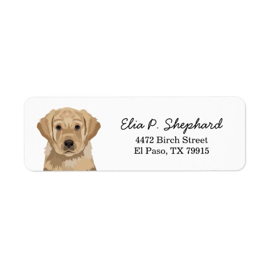 Labrador Puppy Return Label (Voorkant)