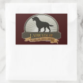 Labrador Rechthoekige Sticker (Tas)
