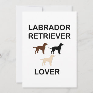 labrador recovery lover van alle kleuren silhouett bedankkaart