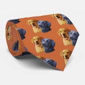 Labrador Recovery Portretten Stropdas (Opgerold)