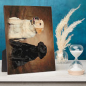 Labrador Récupérer Plaque avec de l'Easel (Côté)