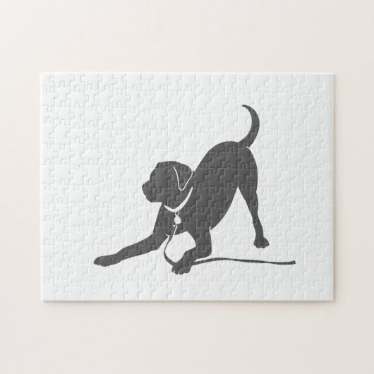 labrador rekalimetsilhouet legpuzzel (Horizontaal)