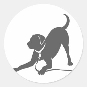 labrador rekalimetsilhouet ronde sticker