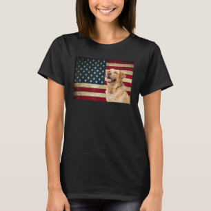Labrador rekever American Flag labra hond Animal T-shirt
