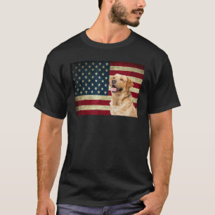 Labrador retriever Amerikaanse Vlag labra hond Die T-shirt