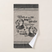 Labrador Retriever art als alles mislukt, quote Bad Handdoek (Handdoek)