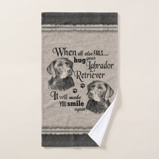 Labrador Retriever art als alles mislukt, quote Bad Handdoek (Handdoek)