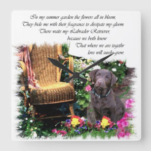 Labrador Retriever Art Gifts Vierkante Klok