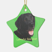 Labrador Retriever Art Keramisch Ornament (Links)