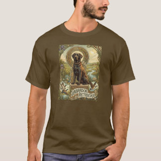 Labrador Retriever Art Nouveau Hondenontwerp T-shirt