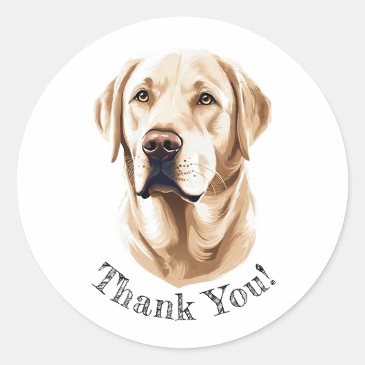 Labrador Retriever Bedankt! Stickers (Voorkant)