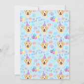 Labrador Retriever Birthday Invitation Blue (Dos)