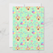 Labrador Retriever Birthday Invitation Green (Dos)