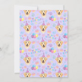 Labrador Retriever Birthday Invitation Purple (Dos)