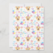 Labrador Retriever Birthday Invitation White (Dos)