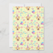 Labrador Retriever Birthday Invitation Yellow (Dos)