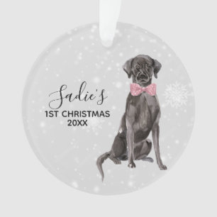 Labrador Retriever Black Lab Holiday Kerstmis Ornament