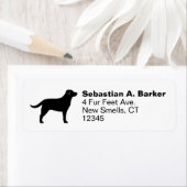 Labrador Retriever Black Lab Hond Retouradres Etiket (Insitu)
