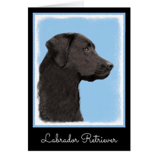 Labrador Retriever Black Painting Original Dog Art (Voorkant)