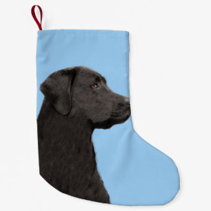 Labrador Retriever Black Painting Original Dog Art Kleine Kerstsok