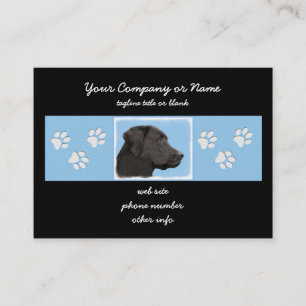 Labrador Retriever Black Painting Original Dog Art Visitekaartje