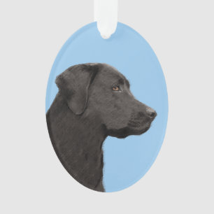 Labrador Retriever Black Peinture Original Chien A
