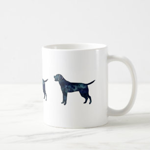 Labrador Retriever Black Waterverf Silhouette Koffiemok