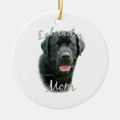 Labrador Retriever (blk) mam 2 Keramisch Ornament (Voorkant)