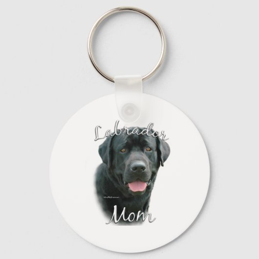 Labrador Retriever (blk) mam 2 Sleutelhanger (Voorkant)