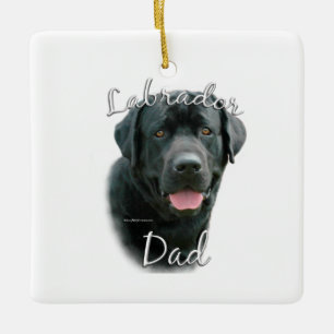 Labrador Retriever (blk) Papa 2 Keramisch Ornament