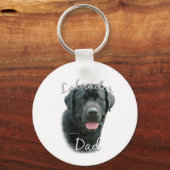 Labrador Retriever (blk) Papa 2 Sleutelhanger (Voorkant)
