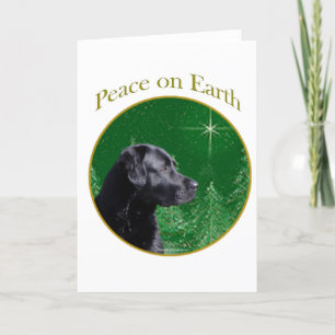 Labrador Retriever (blk) Peace Feestdagen Kaart