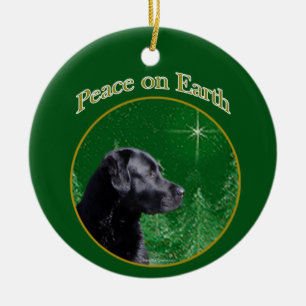 Labrador Retriever (blk) Peace Keramisch Ornament