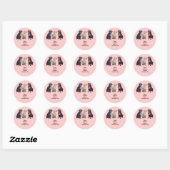 Labrador Retriever Borstkanker Adreslabel Ronde Sticker (Vel)