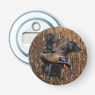 Labrador Retriever Bottle Open, Duck Hunting Button Flesopener