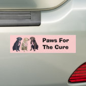 Labrador Retriever Breast Cancer Bumpersticker (Op auto)