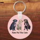 Labrador Retriever Breast Cancer Sleutelhanger (Voorkant)