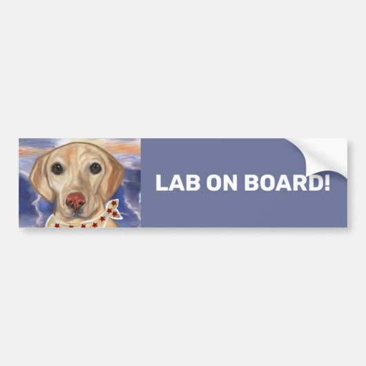 Labrador Retriever Bumpersticker (Voorkant)