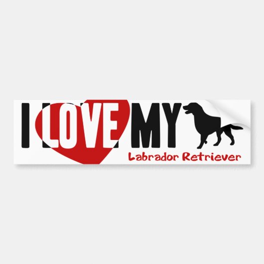 Labrador Retriever Bumpersticker (Voorkant)