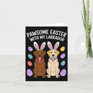 Labrador Retriever Bunny Springs Eggs Easter Lab D Kaart
