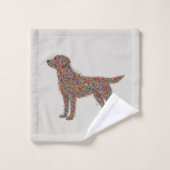 Labrador Retriever Butterfly Silhouette Dog Lover (Gant de toilette)