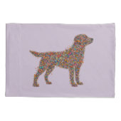 Labrador Retriever Butterfly Silhouette Reversible Kussensloop (Achterkant-Links)