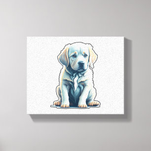 Labrador Retriever Calm Puppy Canvas Afdruk